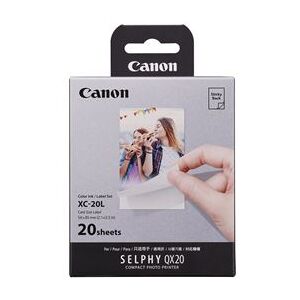 Canon SELPHY XC-20L - Kleur (cyaan, magenta, geel) - origineel - printlint cassette en papierpakket - voor Canon SELPHY QX20 Canon SELPHY XC-20L - Kleur (cyaan, magenta, geel) - origineel - printlint cassette en papierpakket - voor Canon SELPHY QX20