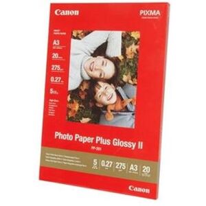 Canon Photo Paper Plus Glossy II PP-201 - Glanzend - A3 (297 x 420 mm) 20 vel(len) fotopapier - voor PIXMA iX4000, iX5000, iX7000, PRO-1, PRO-10, PRO-100, Pro9000, Pro9500 Canon Photo Paper Plus Glossy II PP-201 - Glanzend - A3 (297 x 420 mm) 20 vel(len) fotopapier - voor PIXMA iX4000, iX5000, iX7000, PRO-1, PRO-10, PRO-100, Pro9000, Pro9500