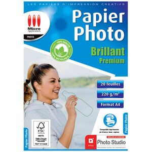 Micro Application Pak printpapier A4 220g 20 vellen Wit Micro Application Pak printpapier A4 220g 20 vellen Wit