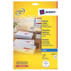 Avery - etiketten - 40 stuks Avery - etiketten - 40 stuks