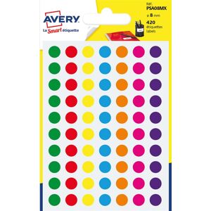 Avery Dennison AVERY BL 385 PASTILLE ADH 8MM ASS Avery Dennison AVERY BL 385 PASTILLE ADH 8MM ASS