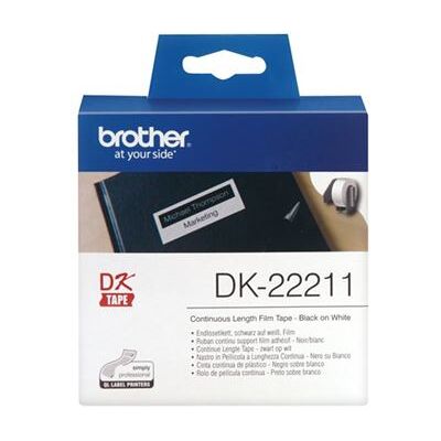 Brother DK-22211 - Wit - Rol (2,9 cm x 15,2 m) etiketten - voor Brother QL-1050, QL-500, QL-550, QL-560, QL-570, QL-600, QL-650, QL-710, QL-720, QL-820 Brother DK-22211 - Wit - Rol (2,9 cm x 15,2 m) etiketten - voor Brother QL-1050, QL-500, QL-550, QL-560, QL-570, QL-600, QL-650, QL-710, QL-720, QL-820