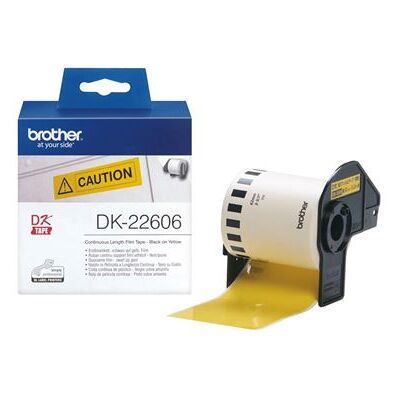 Brother DK-22606 - Geel - rol (6,2 cm x 15,2 m) film - voor Brother QL-1050, QL-500, QL-550, QL-560, QL-570, QL-600, QL-650, QL-710, QL-720, QL-820 Brother DK-22606 - Geel - rol (6,2 cm x 15,2 m) film - voor Brother QL-1050, QL-500, QL-550, QL-560, QL-570, QL-600, QL-650, QL-710, QL-720, QL-820