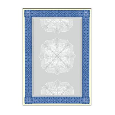 Sigel Design Paper Securities blue - Veilig blauw - A4 (210 x 297 mm) - 185 g/m² - 20 vel(len) papier met motief Sigel Design Paper Securities blue - Veilig blauw - A4 (210 x 297 mm) - 185 g/m² - 20 vel(len) papier met motief