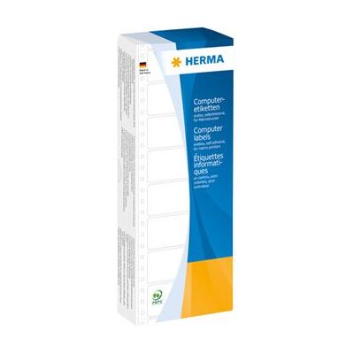 HERMA Computer labels - Papier - mat - permanent zelf-klevend - geperforeerd - wit - 88.9 x 35.7 mm 2000 etiket(ten) doorlopende kettingetiketten HERMA Computer labels - Papier - mat - permanent zelf-klevend - geperforeerd - wit - 88.9 x 35.7 mm 2000 etiket(ten) doorlopende kettingetiketten