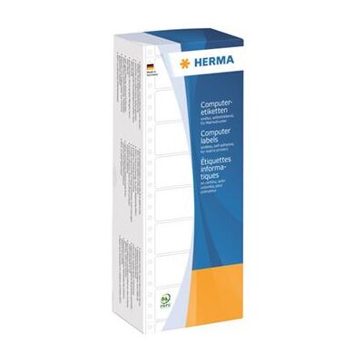HERMA Computer labels - Papier - mat - permanent zelf-klevend - geperforeerd - wit - 88.9 x 48.4 mm 3000 etiket(ten) doorlopende kettingetiketten HERMA Computer labels - Papier - mat - permanent zelf-klevend - geperforeerd - wit - 88.9 x 48.4 mm 3000 etiket(ten) doorlopende kettingetiketten