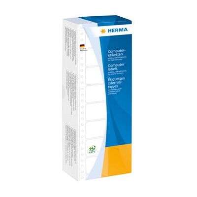 HERMA Computer labels - Papier - mat - permanent zelf-klevend - geperforeerd - wit - 68.58 x 35.7 mm 4000 etiket(ten) doorlopende kettingetiketten HERMA Computer labels - Papier - mat - permanent zelf-klevend - geperforeerd - wit - 68.58 x 35.7 mm 4000 etiket(ten) doorlopende kettingetiketten