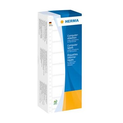 HERMA Computer labels - Papier - mat - permanent zelf-klevend - geperforeerd - wit - 88.9 x 35.7 mm 4000 etiket(ten) doorlopende kettingetiketten HERMA Computer labels - Papier - mat - permanent zelf-klevend - geperforeerd - wit - 88.9 x 35.7 mm 4000 etiket(ten) doorlopende kettingetiketten