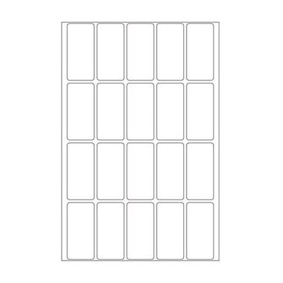 HERMA - Papier - zelf-klevende laag - wit - 19 x 40 mm 640 etiket(ten) (32 vel(len) x 20 etiketten HERMA - Papier - zelf-klevende laag - wit - 19 x 40 mm 640 etiket(ten) (32 vel(len) x 20 etiketten