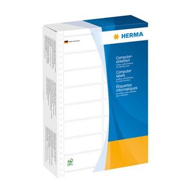 HERMA Computer labels - Papier - mat - permanent zelf-klevend - geperforeerd - wit - 88.9 x 35.7 mm 8000 etiket(ten) (2 vel(len) x 4000 doorlopende kettingetiketten HERMA Computer labels - Papier - mat - permanent zelf-klevend - geperforeerd - wit - 88.9 x 35.7 mm 8000 etiket(ten) (2 vel(len) x 4000 doorlopende kettingetiketten