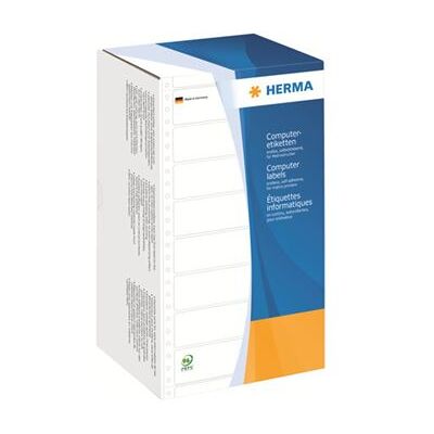 HERMA Computer labels - Papier - mat - permanent zelf-klevend - geperforeerd - wit - 147.32 x 99.2 mm 3000 etiket(ten) doorlopende kettingetiketten HERMA Computer labels - Papier - mat - permanent zelf-klevend - geperforeerd - wit - 147.32 x 99.2 mm 3000 etiket(ten) doorlopende kettingetiketten