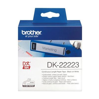 Brother DK-22223 - Papier - zwart op wit - Rol (5 cm x 30,5 m) 1 rol(len) doorlopende etiketten - voor Brother QL-1050, 1060, 500, 550, 560, 570, 580, 600, 650, 700, 710, 820 Brother DK-22223 - Papier - zwart op wit - Rol (5 cm x 30,5 m) 1 rol(len) doorlopende etiketten - voor Brother QL-1050, 1060, 500, 550, 560, 570, 580, 600, 650, 700, 710, 820