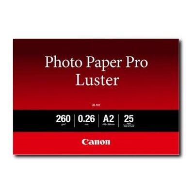 Canon Photo Paper Pro Luster LU-101 - Glans - 260 micron - A2 (420 x 594 mm) - 260 g/m² - 25 vel(len) fotopapier Canon Photo Paper Pro Luster LU-101 - Glans - 260 micron - A2 (420 x 594 mm) - 260 g/m² - 25 vel(len) fotopapier