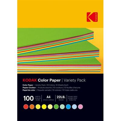 Kodak Papier A4 80 g 100 vellen gekleurd Kodak Papier A4 80 g 100 vellen gekleurd