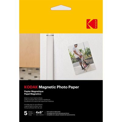 Kodak Pakket van 5 vellen magnetisch fotopapier 10x15 690 g Wit Kodak Pakket van 5 vellen magnetisch fotopapier 10x15 690 g Wit