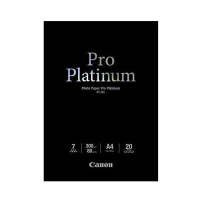 Canon Photo Paper Pro Platinum - A4 (210 x 297 mm) - 300 g/m² - 20 vel(len) fotopapier - voor PIXMA iP3600, MP240, MP480, MP620, MP980 Canon Photo Paper Pro Platinum - A4 (210 x 297 mm) - 300 g/m² - 20 vel(len) fotopapier - voor PIXMA iP3600, MP240, MP480, MP620, MP980