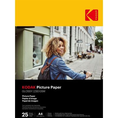 Pak van 25 vellen Kodak glanzend fotopapier voor inkjetprinters Pak van 25 vellen Kodak glanzend fotopapier voor inkjetprinters