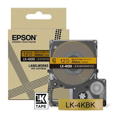 Epson LabelWorks LK-4KBK - Zwart op goud - Rol (1,2 cm x 5 m) 1 cassette(s) etikettape - voor LabelWorks LW-1000, 300, 400, 600, 700, 900, K400, Z5000, Z5010, Z700, Z710, Z900 Epson LabelWorks LK-4KBK - Zwart op goud - Rol (1,2 cm x 5 m) 1 cassette(s) etikettape - voor LabelWorks LW-1000, 300, 400, 600, 700, 900, K400, Z5000, Z5010, Z700, Z710, Z900