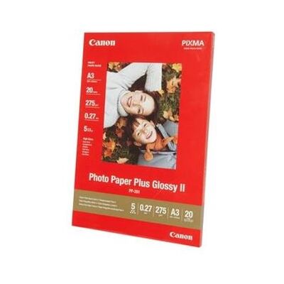 Canon Photo Paper Plus Glossy II PP-201 - Glanzend - A3 (297 x 420 mm) 20 vel(len) fotopapier - voor PIXMA iX4000, iX5000, iX7000, PRO-1, PRO-10, PRO-100, Pro9000, Pro9500 Canon Photo Paper Plus Glossy II PP-201 - Glanzend - A3 (297 x 420 mm) 20 vel(len) fotopapier - voor PIXMA iX4000, iX5000, iX7000, PRO-1, PRO-10, PRO-100, Pro9000, Pro9500