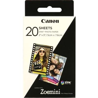 Canon Zink Paper Zp-2030 20 Sheets Zoemini 3214c002 Canon Zink Paper Zp-2030 20 Sheets Zoemini 3214c002