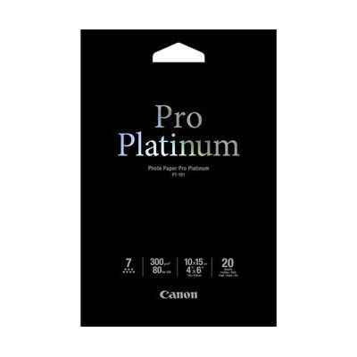 CANON PT-101 4X6 PRO PLATINUM PHOTO PAPER (20 SHEETS) CANON PT-101 4X6 PRO PLATINUM PHOTO PAPER (20 SHEETS)