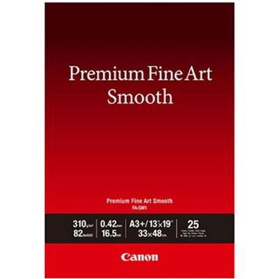 Canon Premium Fine Art Smooth FA-SM1 - Glad - 16,5 mil - A3 Plus (330,2 x 482,6 mm) - 310 g/m² - 25 vel(len) fotopapier Canon Premium Fine Art Smooth FA-SM1 - Glad - 16,5 mil - A3 Plus (330,2 x 482,6 mm) - 310 g/m² - 25 vel(len) fotopapier
