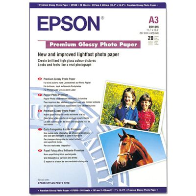 EPSON PREMIUM GLOSSY PHOTO PAPER A3 255 G/M2 20 SHEET EPSON PREMIUM GLOSSY PHOTO PAPER A3 255 G/M2 20 SHEET