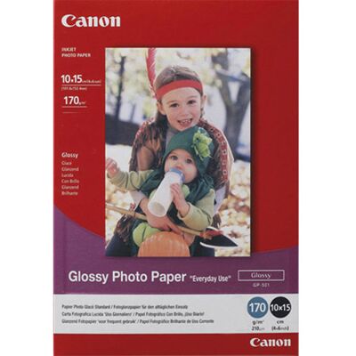 Canon GP-501 - Glanzend - 100 x 150 mm - 170 g/m² - 10 vel(len) fotopapier (pak van 60) - voor PIXMA iP5300, iP90, mini260, MP180, MP490, MP510, MP550, MP560, MP600, MP810, MP960, MX330 Canon GP-501 - Glanzend - 100 x 150 mm - 170 g/m² - 10 vel(len) fotopapier (pak van 60) - voor PIXMA iP5300, iP90, mini260, MP180, MP490, MP510, MP550, MP560, MP600, MP810, MP960, MX330
