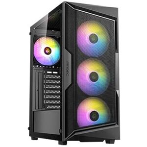 Antec AX Series AX61 - Gaming-behuizing middelste toren - ATX - zijpaneel met raam (gehard glas) - geen voeding - USB/Audio Antec AX Series AX61 - Gaming-behuizing middelste toren - ATX - zijpaneel met raam (gehard glas) - geen voeding - USB/Audio