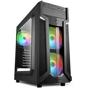Sharkoon VG6-W RGB - Towermodel - ATX - zijpaneel met raam (acryl) - geen voeding - USB/Audio Sharkoon VG6-W RGB - Towermodel - ATX - zijpaneel met raam (acryl) - geen voeding - USB/Audio