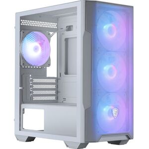 MSI MAG FORGE M100R - microATX-toren spelen - zijpaneel met raam (gehard glas) - geen voeding (ATX) - wit - USB/Audio MSI MAG FORGE M100R - microATX-toren spelen - zijpaneel met raam (gehard glas) - geen voeding (ATX) - wit - USB/Audio