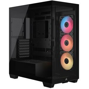 Corsair Gaming PC-behuizing 3500X RS-R Zwart ARGB Mid-tower met zijpaneel van gehard glas Corsair Gaming PC-behuizing 3500X RS-R Zwart ARGB Mid-tower met zijpaneel van gehard glas