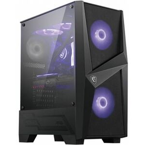 MSI Gaming PC-behuizing MAG FORGE 100M Mid-tower Zwart RGB met zijpaneel van gehard glas MSI Gaming PC-behuizing MAG FORGE 100M Mid-tower Zwart RGB met zijpaneel van gehard glas