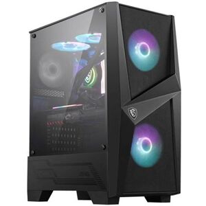 MSI Gaming PC-behuizing MAG FORGE 100R Mid-tower Zwart ARGB met zijpaneel van gehard glas MSI Gaming PC-behuizing MAG FORGE 100R Mid-tower Zwart ARGB met zijpaneel van gehard glas
