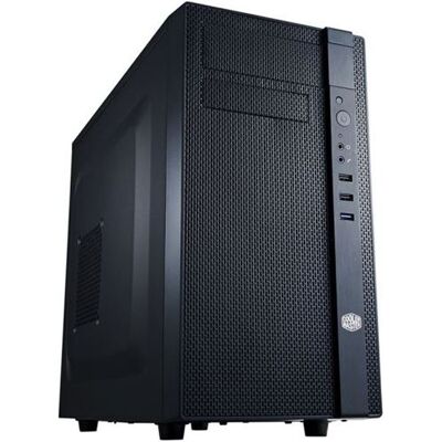 Cooler Master N200 - Towermodel - mini ITX / micro ATX - geen voeding (ATX / PS/2) - nachtzwart - USB/Audio Cooler Master N200 - Towermodel - mini ITX / micro ATX - geen voeding (ATX / PS/2) - nachtzwart - USB/Audio