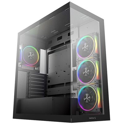 DeepCool PC-behuizing CG580 4F V2 mid-tower ARGB met zijpaneel van gehard glas DeepCool PC-behuizing CG580 4F V2 mid-tower ARGB met zijpaneel van gehard glas
