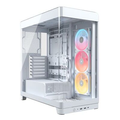 Corsair Gaming Pc-behuizing Frame 4500x Lx-r Mid Tower Wit Argb Met Gebogen Glazen Paneel Wit Corsair Gaming Pc-behuizing Frame 4500x Lx-r Mid Tower Wit Argb Met Gebogen Glazen Paneel Wit