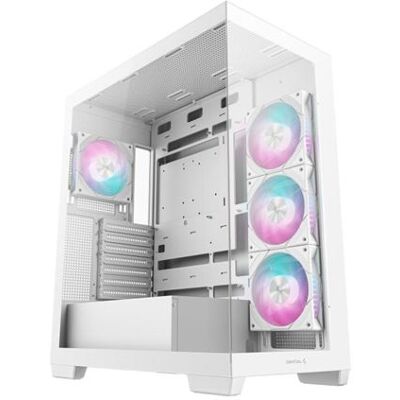 DeepCool Gaming PC-behuizing CG580 4F mid-tower wit ARGB met zijpaneel van staal DeepCool Gaming PC-behuizing CG580 4F mid-tower wit ARGB met zijpaneel van staal