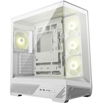 Msi Mag Pano 130r Pz - Mid Tower - Atx - Zijpaneel Met Raam (gehard Glas) - Geen Voeding (atx) - Wit - Usb/audio Msi Mag Pano 130r Pz - Mid Tower - Atx - Zijpaneel Met Raam (gehard Glas) - Geen Voeding (atx) - Wit - Usb/audio