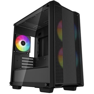 Deepcool PC-Gamingbehuizing CC360 A-RGB Mid-Tower Zwart met zijpaneel van gehard glas Deepcool PC-Gamingbehuizing CC360 A-RGB Mid-Tower Zwart met zijpaneel van gehard glas