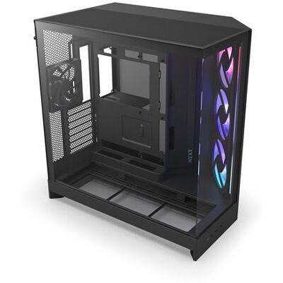 Nzxt Pc-behuizing H9 Flow Rgb 2025 Mid-tower Zwart Met Zij- En Voorpaneel Van Gehard Glas Nzxt Pc-behuizing H9 Flow Rgb 2025 Mid-tower Zwart Met Zij- En Voorpaneel Van Gehard Glas