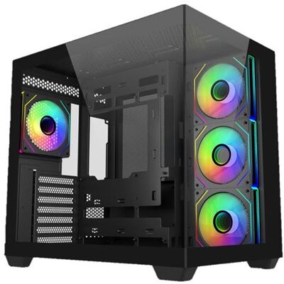 Cooler Master Gaming PC-behuizing Elite 681 Mid-tower Zwart ARGB met stalen zijpaneel Cooler Master Gaming PC-behuizing Elite 681 Mid-tower Zwart ARGB met stalen zijpaneel