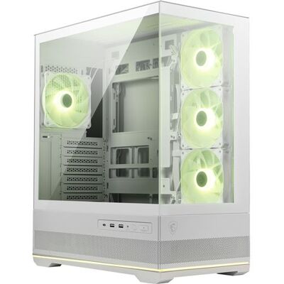 MSI Gaming PC-behuizing MAG PANO 110R PZ Mid-tower Wit ARGB met zijpaneel van gehard glas MSI Gaming PC-behuizing MAG PANO 110R PZ Mid-tower Wit ARGB met zijpaneel van gehard glas