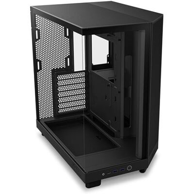 NZXT PC-behuizing H6 FLOW Mid-tower Zwart met zijpaneel en voorkant van gehard glas NZXT PC-behuizing H6 FLOW Mid-tower Zwart met zijpaneel en voorkant van gehard glas