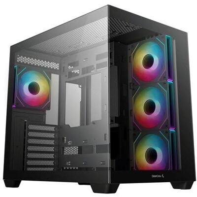 DeepCool Gaming PC-behuizing CG530 4F Mid-tower Zwart ARGB met stalen zijpaneel DeepCool Gaming PC-behuizing CG530 4F Mid-tower Zwart ARGB met stalen zijpaneel