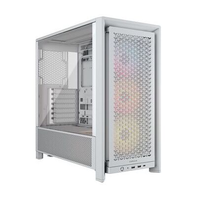 Corsair Pc-behuizing Frame 4000d Rs Mid-tower Wit Argb Met Zijpaneel Van Gehard Glas Corsair Pc-behuizing Frame 4000d Rs Mid-tower Wit Argb Met Zijpaneel Van Gehard Glas