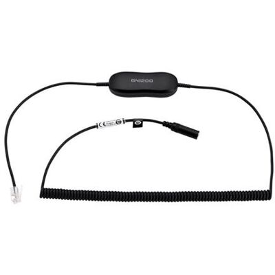 Jabra GN1200 - Hoofdtelefoon adapter - RJ-9 male naar ministekker female - 2 m Jabra GN1200 - Hoofdtelefoon adapter - RJ-9 male naar ministekker female - 2 m