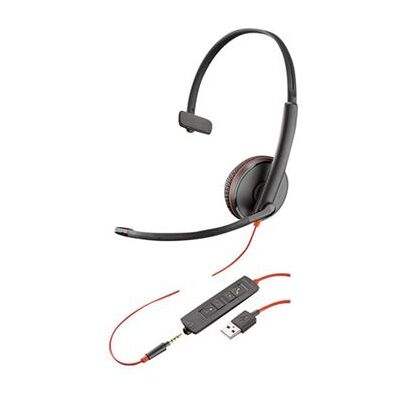 Plantronics Poly Blackwire C3215 - 3200 Series - headset - op oor - met bekabeling - USB, 3,5 mm-stekker Plantronics Poly Blackwire C3215 - 3200 Series - headset - op oor - met bekabeling - USB, 3,5 mm-stekker