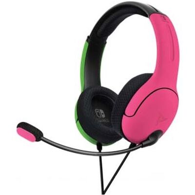 PDP OFFICIAL NINTENDO WIRED HEADSET LVL40 SWITCH PINK & GREEN PDP OFFICIAL NINTENDO WIRED HEADSET LVL40 SWITCH PINK & GREEN