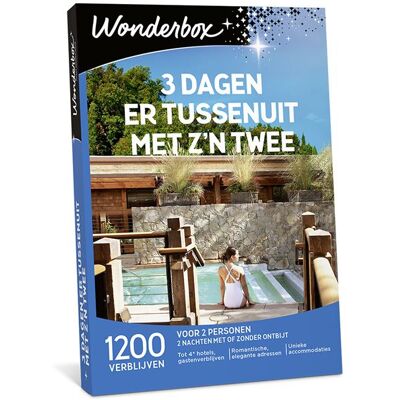 Wonderbox Cadeaubox 3 Dagen Er Tussenuit Met Z'N Twee NL Wonderbox Cadeaubox 3 Dagen Er Tussenuit Met Z'N Twee NL